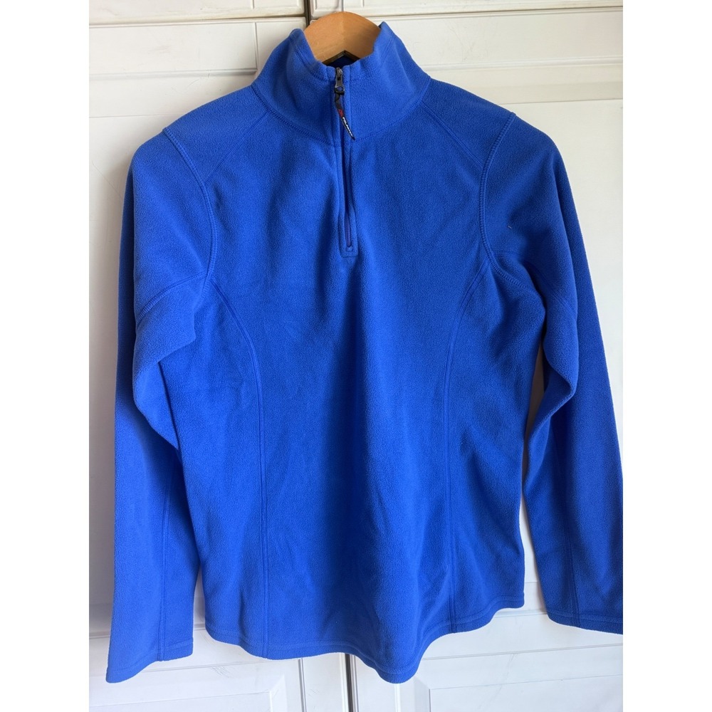 Kirkland‎ Signature Polartec Fleece Quarter Zip Pullover Royal Blue Womens Small